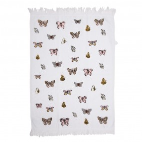 2CTBPD Gästehandtuch 40x66 cm Weiß Rosa Baumwolle Schmetterlinge Toiletten Handtuch