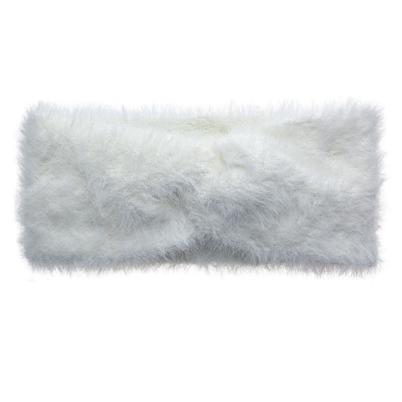 JZHE0016W Headband for Women 10x22 cm White Synthetic