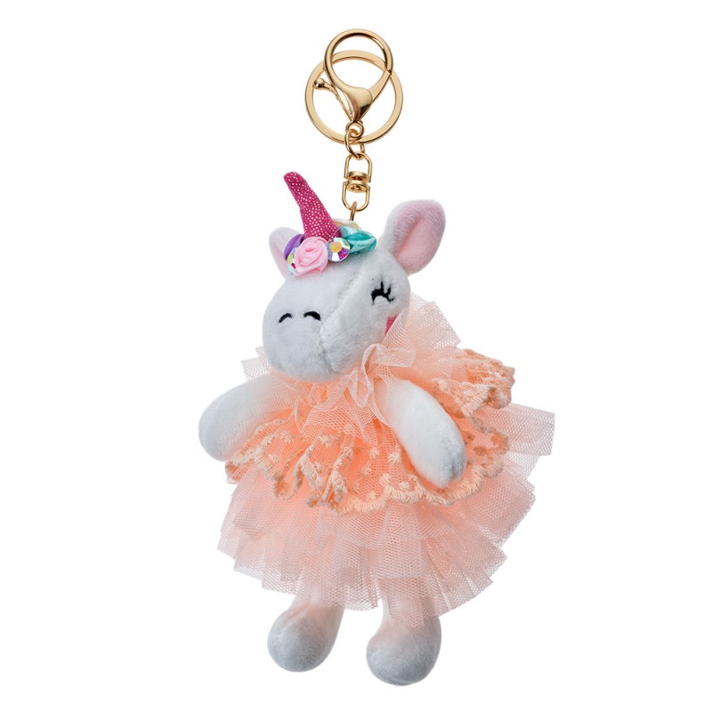 TW0581 Portachiavi Unicorno Arancione Sintetico