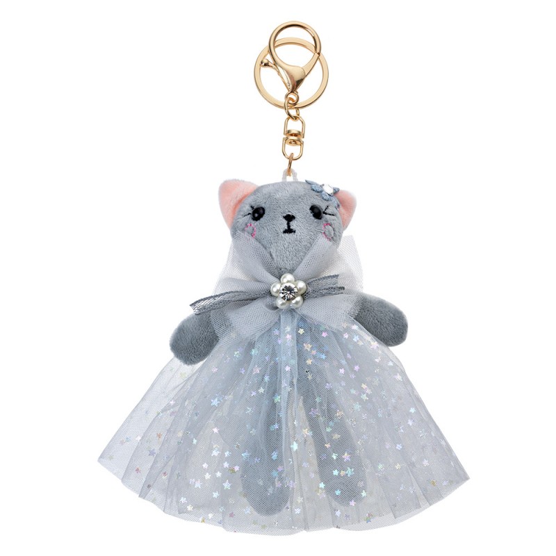 TW0583 Keychain Bear Grey Synthetic