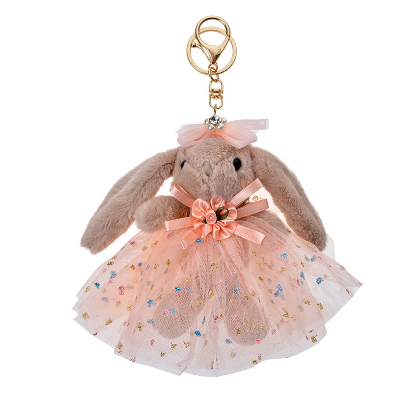 TW0584 Keychain Rabbit Orange Synthetic