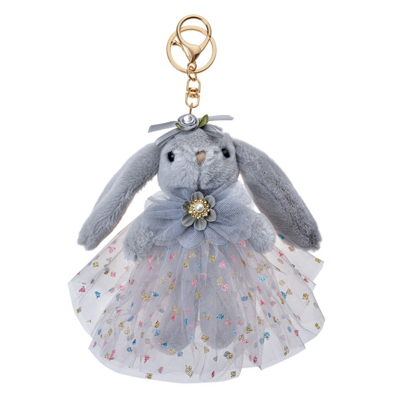 TW0585 Keychain Rabbit Grey Synthetic