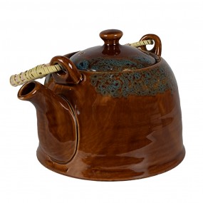 26CETE0137 Teapot with Infuser 750 ml Brown Blue Ceramic Tea pot