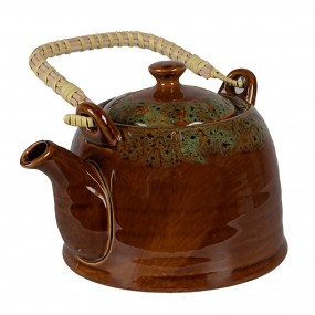 26CETE0140 Teapot with Infuser 750 ml Brown White Ceramic Tea pot