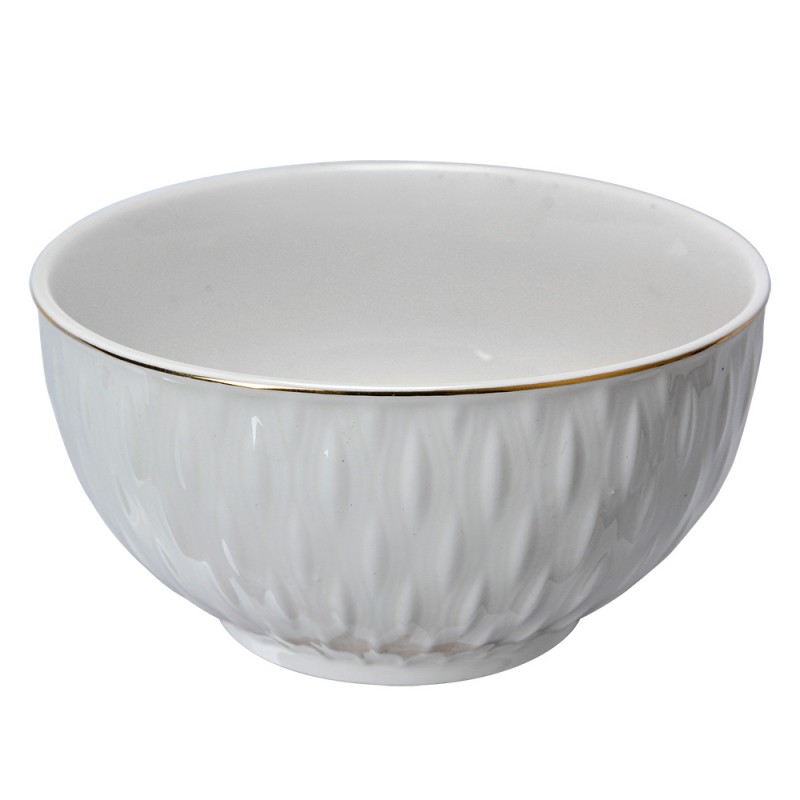 6CEBO0058 Suppenschale 300 ml Weiß Keramik Servierschüssel