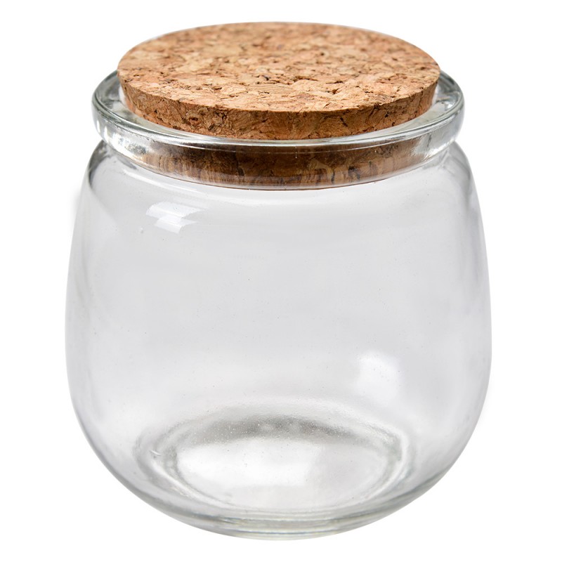 6GL4409 Storage Jar Ø 7x8 cm Transparent Glass Storage Pot