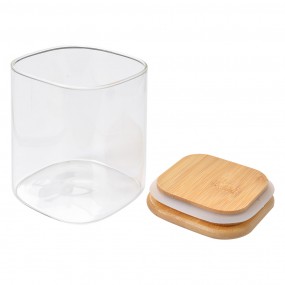 26GL4417 Storage Jar 8x8x10 cm Transparent Glass Storage Pot