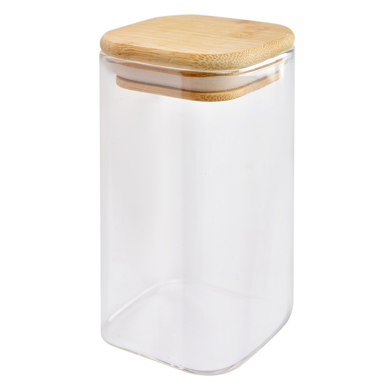 6GL4418 Storage Jar 6x6x12 cm Transparent Glass Storage Pot