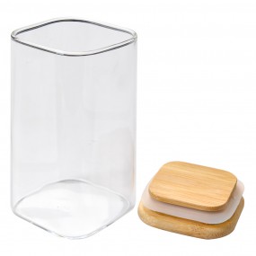 26GL4418 Storage Jar 6x6x12 cm Transparent Glass Storage Pot