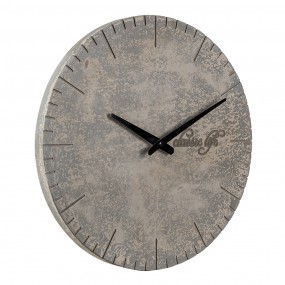 26KL0709 Wall Clock Ø 40 cm Grey MDF Round Hanging Clock