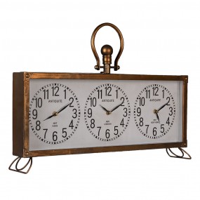 26KL0715 Table Clock 56x45 cm  Copper colored Iron Glass Indoor Table Clock