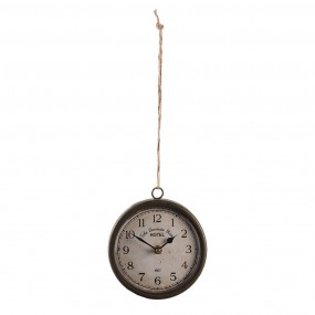 26KL0716 Floor Clock 23x39 cm Black Iron Glass Mantel Clock