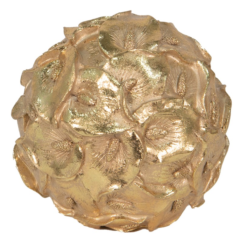 6PR4780 Decoration Ø 10 cm Gold colored Polyresin Round