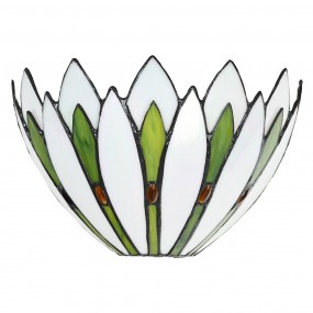 25LL-6329 Wandleuchte Tiffany 30x15x18 cm Weiß Grün Glas Tiffany Lampen