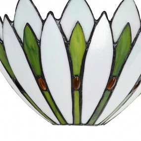 25LL-6329 Wandlamp Tiffany  30x15x18 cm Wit Groen Glas Tiffany Lampen