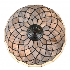 25LL-6330 Lampada da tavolo Tiffany Ø 40x58 cm Grigio Vetro Lampada da scrivania Tiffany