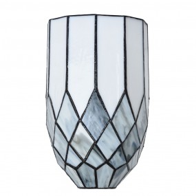 25LL-6333 Wandleuchte Tiffany 18x27 cm Grau Glas Tiffany Lampen
