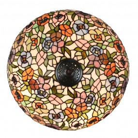 25LL-6350 Lampada da tavolo Tiffany Ø 46x72 cm Verde Vetro Lampada da scrivania Tiffany