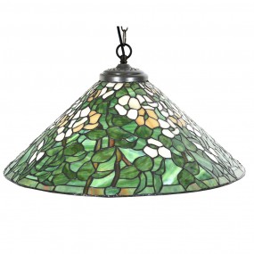 25LL-6351 Lampada a Sospensione Tiffany Ø 50 cm Verde Vetro Lampade Tiffany
