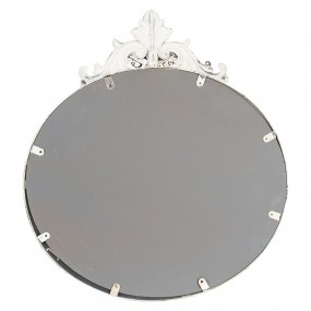 252S301 Specchio 51x4x57 cm Beige Nero Metallo Vetro Specchio da parete