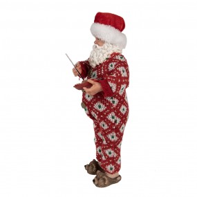 265230 Figurine Santa Claus 28 cm Red Textile on Plastic Christmas Figurine