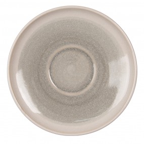 26CE1432 Tasse mit Untertasse 100 ml Grau Grün Keramik Geschirr