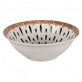 26CEBO0062 Bowl 300 ml White Black Ceramic Serving Bowl