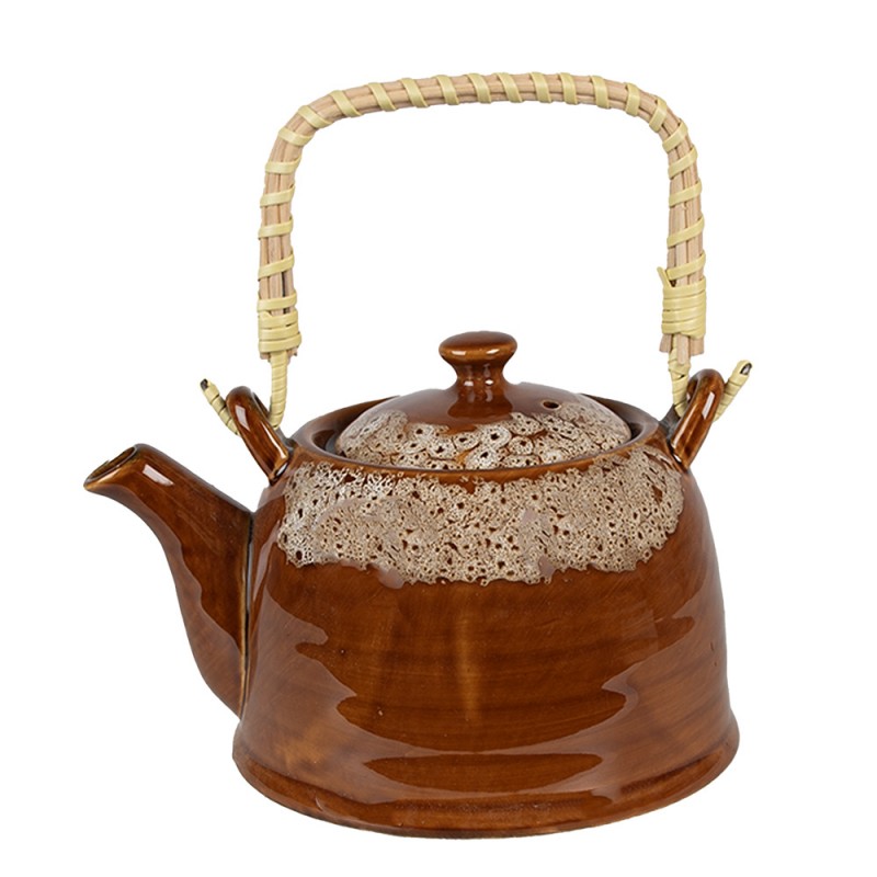 6CETE0139 Teapot with Infuser 750 ml Brown Green Ceramic Tea pot