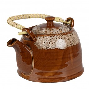 26CETE0139 Teapot with Infuser 750 ml Brown Green Ceramic Tea pot