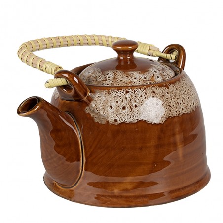 6CETE0139 Théière avec filtre 750 ml Marron Vert Céramique Pichet pour le  thé