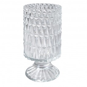 26GL4412 Vase Ø 10x18 cm Transparent Verre Vases de décoration