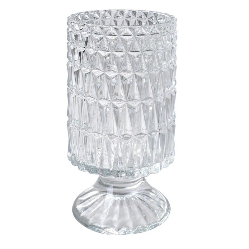 6GL4412 Vase Ø 10x18 cm Transparant Glas Dekoration Vasen