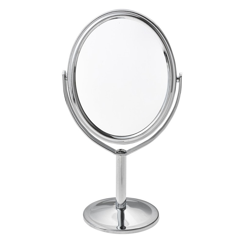 JZSP0014 Mirror Ø 9x16 cm Silver colored Metal Glass Round