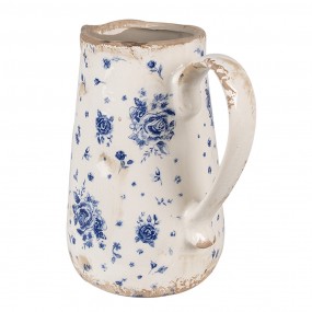 26CE1660M Brocca decorativa 16x12x18 cm Beige Blu  Ceramica Rose Brocca