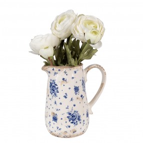 26CE1660M Brocca decorativa 16x12x18 cm Beige Blu  Ceramica Rose Brocca