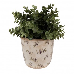 26CE1669S Planter Ø 13x12 cm Beige Blue Ceramic Olives Indoor Planter