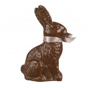 26PR4120 Figurine Lapin 10 cm Marron Rose Polyrésine