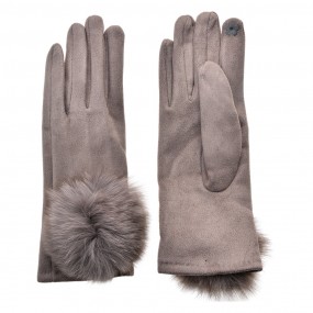 2JZGL0066G Winter Gloves 9x24 cm Grey Polyester