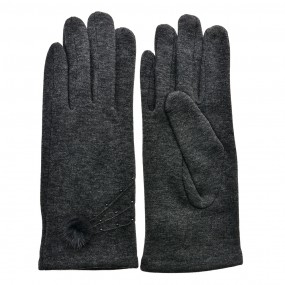 2JZGL0076 Winter Gloves 9x24 cm Grey Polyester
