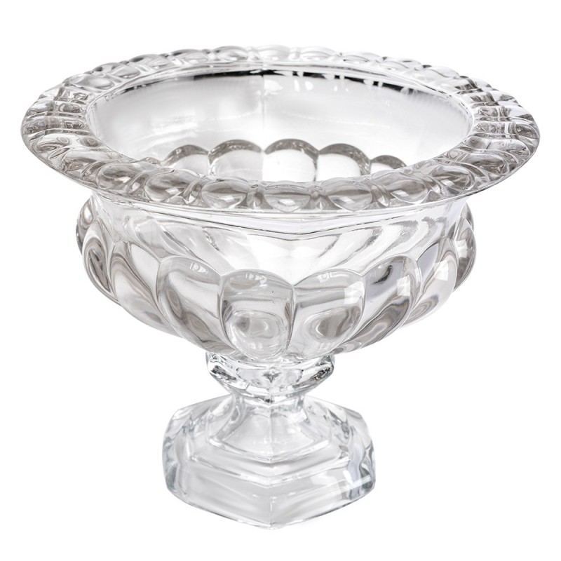 6GL4413 Corbeille de fruits Ø 21x25 cm Transparent Verre Plat de service