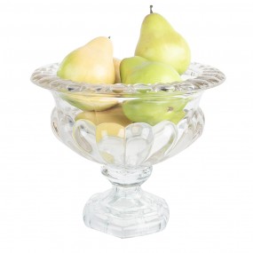 26GL4413 Corbeille de fruits Ø 21x25 cm Transparent Verre Plat de service