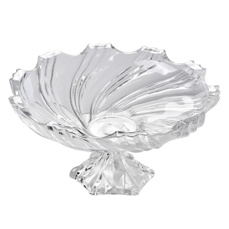 6GL4433 Corbeille de fruits Ø 38x21 cm Transparent Verre Plat de service