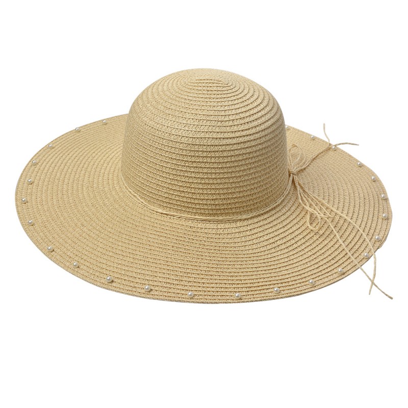 JZHA0107 Chapeau de femme Beige Paille en papier Chapeau de soleil