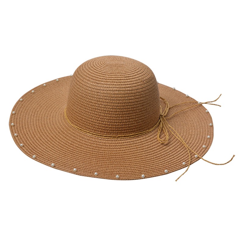 JZHA0108 Cappello da donna Marrone Paglia di carta Cappello da sole