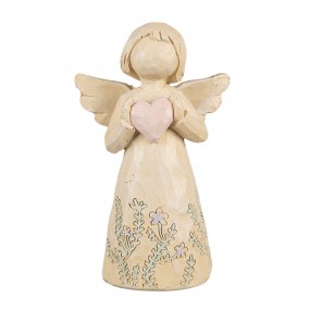 26PR4980 Decorative Figurine Angel 12 cm Beige Polyresin Christmas Decoration