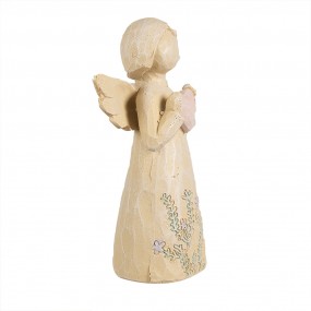 26PR4980 Figurine décorative Ange 12 cm Beige Polyrésine Décoration de Noël