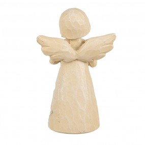 26PR4980 Figurine décorative Ange 12 cm Beige Polyrésine Décoration de Noël