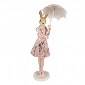  11006 Fine Porcelain Spring Easter Standinging Bunny with Pink  Rose Figurine, 5 H : Home & Kitchen