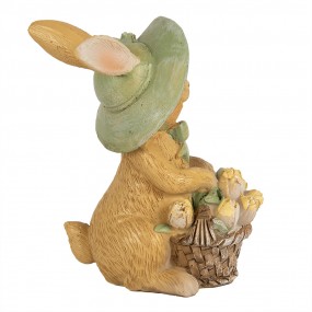 26PR5018 Figurine Rabbit 11 cm Brown Green Polyresin