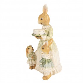 26PR5021 Figurine Rabbit 21 cm Brown Green Polyresin